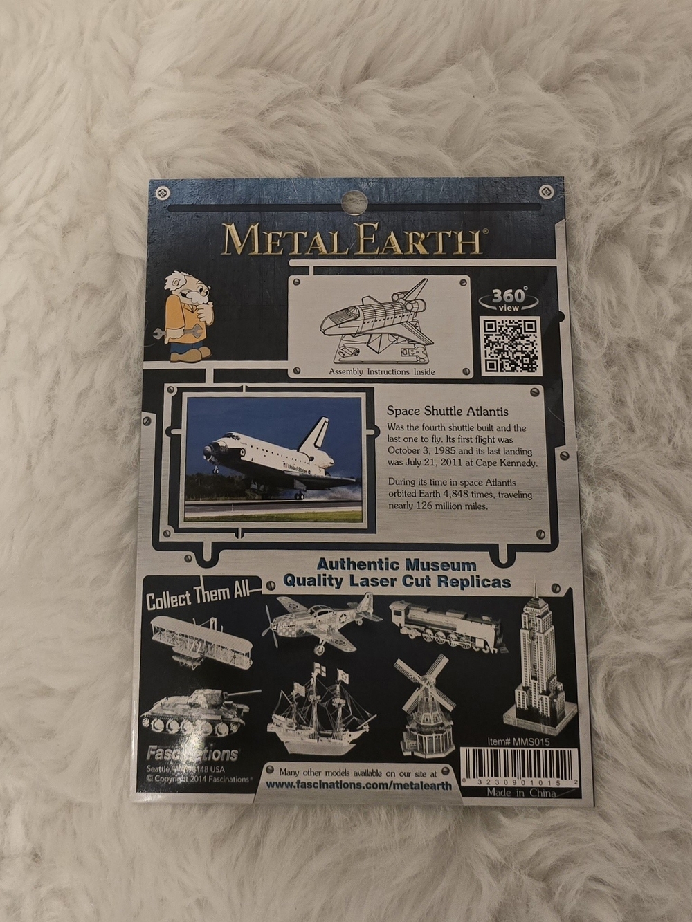Metal Earth 3D Laser Cut Models Kit Bundle - Silver Aircraft & Shuttle - Picture 7 of 8